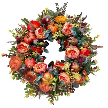 Венок на День Благодарения Осенний дверной венок Твердый универсальный диаметр 45 см