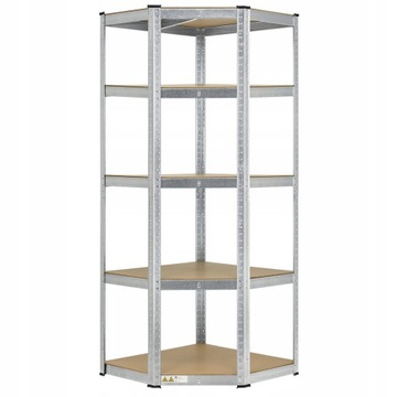 Regał magazynowy narożny 180x70x40-70 cm 175 kg