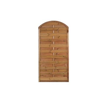 Płot osłonowy pełny łuk 90×180/160 R34 BRĄZ