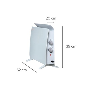 ЭЛЕКТРИЧЕСКИЙ СТЕКЛЯННЫЙ НАСТЕННЫЙ КОНВЕКТОР-РАДИАТОР, БЕЛЫЙ