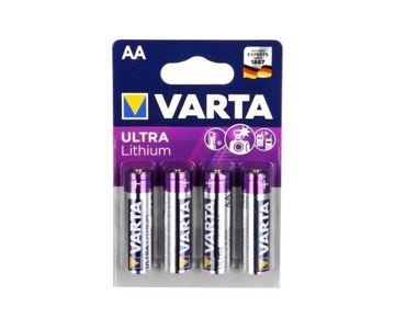 4x Bateria litowa VARTA ULTRA LITHIUM AA R6 1,5V