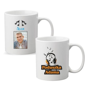 Kubek z imieniem zdjęciem PREZENT NUTY MUZYKA