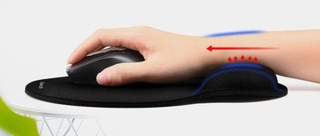 Набор эргономичных гелевых ковриков для мыши Strado на запястье.