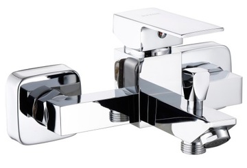 Bateria wannowa ścienna CUBIC chrom Kran LOFT