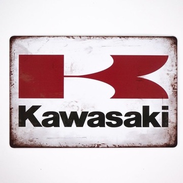 Tabliczka dekoracyjna metalowa KAWASAKI 1