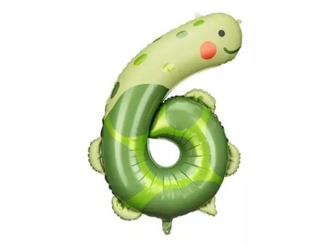 Balon Foliowy Cyfra 6 - Żółtw - 75 x 96cm