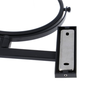 Lusterko kosmetyczne do makijażu ścienne czarne 3x