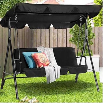 МЕТАЛЛИЧЕСКИЕ САДОВЫЕ КАЧЕЛИ, ОТДЕЛЬНО СТОЯЩАЯ СКАМЬЯ-КАЧАЛКА С КРЫШКОЙ НА 3 ЧЕЛОВЕКА