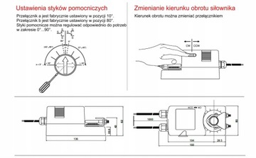 NACA 1-02 siłownik przepustnicy wentyl. on/off 2Nm