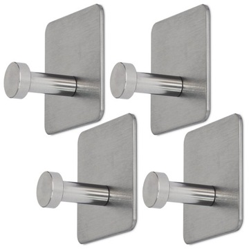 4x WIESZAK NA RĘCZNIKI INOX SAMOPRZYLEPNY WIESZAK DO ŁAZIENKI ŁADNY WZÓR