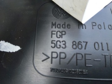 Boczek drzwi przednich VW Golf 7. 3Drzwi.