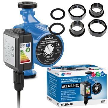 АЛМАЗНЫЙ ЭНЕРГОСБЕРЕГАЮЩИЙ ЦИРКУЛЯЦИОННЫЙ НАСОС 25/60-180 ДЛЯ ЦЕНТРАЛЬНОГО ОТОПЛЕНИЯ ГВС