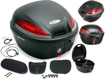 KUFER MOTOCYKL SKUTER K-MAX 30L +PŁYTA LED OPARCIE