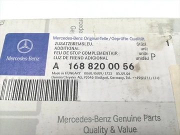 MERCEDES-BENZ A-CLASS TŘETÍ SVĚTLO STOP ZADNÍ 2000 HATCHBACK A1688200056