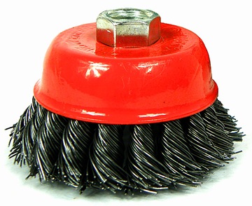 SZCZOTKA DRUCIANA DOCZOŁOWA DO SZLIFIERKI WIERTARKI KĄTÓWKI SPLATANA M14