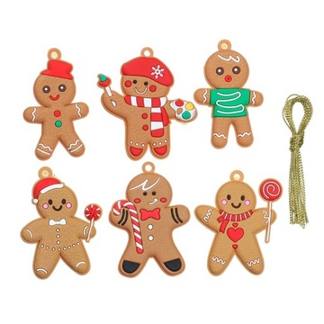 1 Set Gingerbread Man Christmas Tree PVC Orna