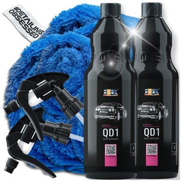 ADBL QD1 Quick Detailer super połysk i zapach zestaw 2x1000ml + mikrofibry