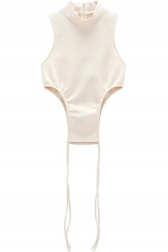 Zara ehx BODY KREMOWE STÓJKA XXJ S