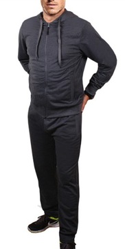 DRES MĘSKI DRESY kaptur SPODNIE bluza czarny 911 M