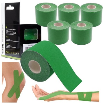5x TEJPY Plastry kinesio kinesiotaping tape CIRON 5m TAŚMA kinezjologiczna