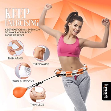 K-Mart Smart Hula Cring Cools, взвешенный Hula Circle 24 Detacchable Fitness Ri
