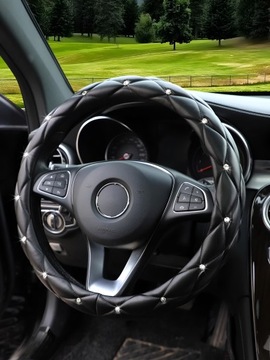 ЧЕХОЛ НА РУЛЬ УДОБНЫЙ ЧЕХОЛ ИЗ ПРЕМИАЛЬНОЙ ЭКОКОЖИ С БАЙЕТКАМИ