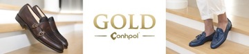 CONHPOL GOLD czarne półbuty CG3524-01 OXFORDY-44