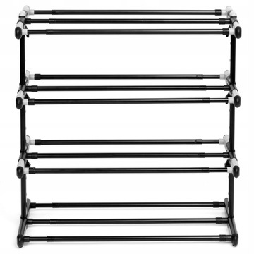 МЕТАЛЛИЧЕСКАЯ ПОЛКА ДЛЯ ОБУВИ, ТЕЛЕСКОПИЧЕСКАЯ, РЕГУЛИРУЕМАЯ, ВЫДВИЖНАЯ, 4 ЧЕРДАЧНЫЕ ПОЛКИ