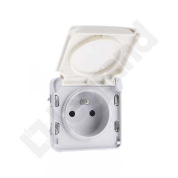 PLEXO55 Розетка одинарная без жалюзи 16А, белая 069622