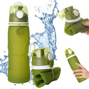 Портативная складная бутылка для воды для фитнеса, тренажерного зала, без bpa, 750 мл