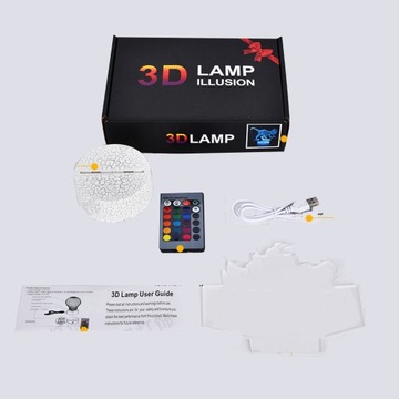 3D LED USB ночник в подарок - единорог №73