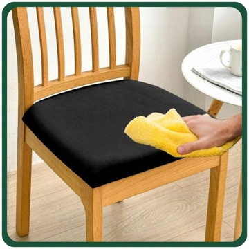 ЧЕХОЛ НА СИДЕНЬЕ 40x40см ЧЕРНЫЙ ЭЛАСТИЧНЫЙ ВЕЛОР