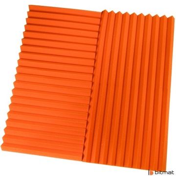 Коврик звукоизоляционный, декоративная акустическая панель, Orange Wedge, 50х50х5см