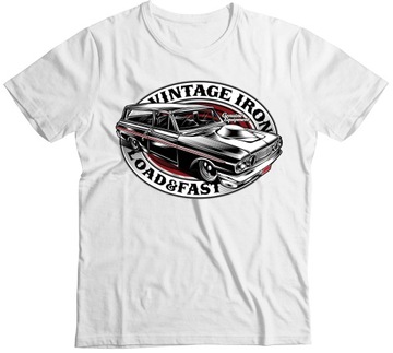 Футболка автомобильного спорта, классический дизайн в стиле ретро
