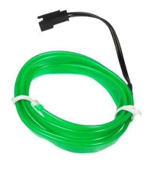 1M Światłowód El Wire Neon pasek LED ZIELONY
