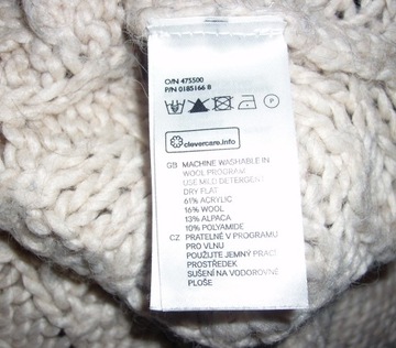 H&M ciekawy sweterek półgolf