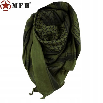 Arafatka chusta kefija ochronna bandana MFH Shemagh 110 x 110cm Olive/Black