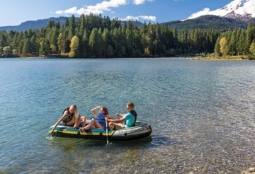 Понтон Seahawk 3-местный Intex 68380, весла + насос