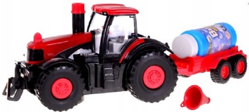 TRAKTOR JEDZIE I PUSZCZA BAŃKI MYDLANE Z KOMINA