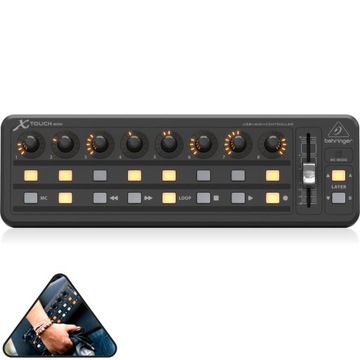 X-Touch Mini Kompaktowy Kontroler DAW USB MIDI 8 Enkoderów Behringer