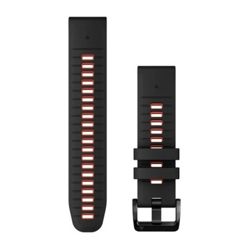 Garmin Pasek do zegarka QuickFit 22 - Czarny / czerwony, 010-13280-06