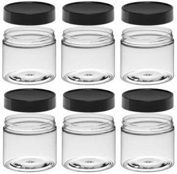 SŁOIKI POJEMNIKI NA PRZYPRAWY plastikowe 6x125 ml