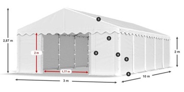 Промышленная палатка 3х10м DAS 240 S