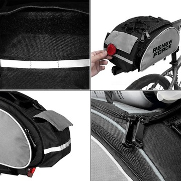 СУМКА ДЛЯ ВЕЛОСИПЕДА НА ПОЛЕЧНОМ ПОЛЧЕНЕ ПРОЧНОЕ РОЗЕТКОЕ + ВМЕСТИТЕЛЬНЫЙ РЕМЕНЬ ДЛЯ РУЧКИ