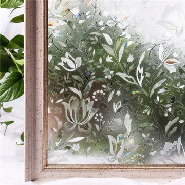 Tęczowa folia okienna 3D,Prywatność folia okienna