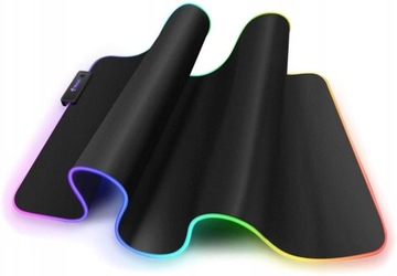 БОЛЬШОЙ КОВРИК ДЛЯ ИГРОВОЙ МЫШИ ДЛЯ НАСТЛА со светодиодной подсветкой RGB XXL 80x30см