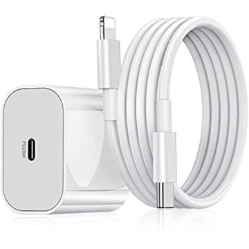 ŁADOWARKA SIECIOWA USB-C DO IPHONE 11 12 13 14 15 PRO MAX + KABEL LIGHTNING