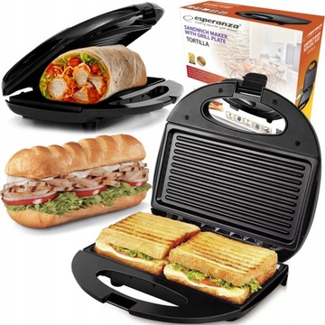 OPIEKACZ ESPERANZA GRILL TORTILLI TOSTER 1000W