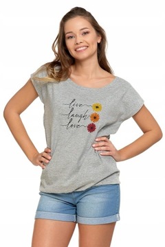 BLUZKA DAMSKA Z KRÓTKIM RĘKAWEM T-SHIRT KOBIECA MORAJ R.3XL
