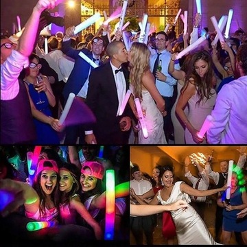 PAŁKA PIANKOWA ŚWIECĄCA LED MIECZ ŚWIETLNY PARTY